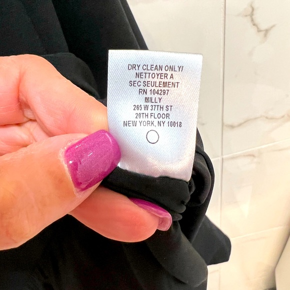 Milly black dress off shoulders, hardly worn, Size 2 - Picture 6 of 9